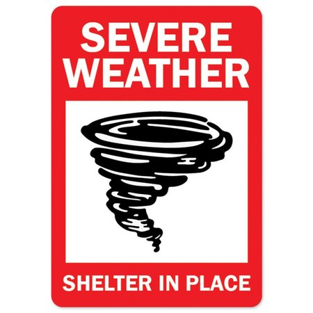 SIGNMISSION Public Safety, 36" H, 24" x 36", Severe Weather Shelter In Place, Severe Weather Shelter In Place OS-NS-D-2436-25540